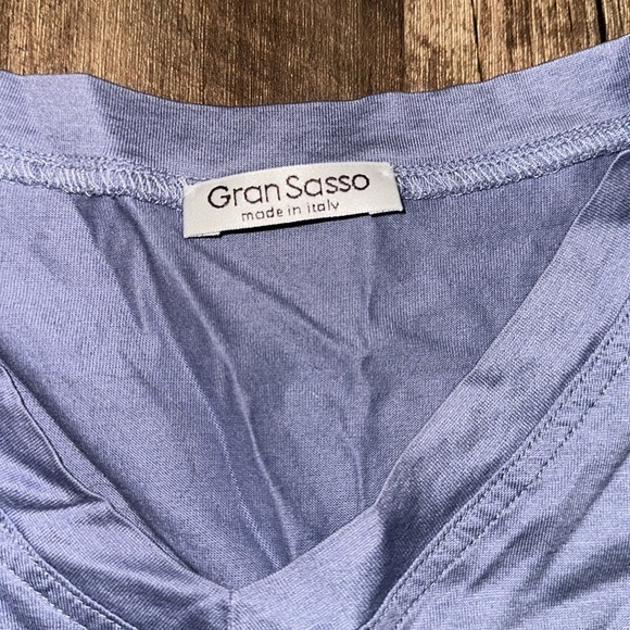 Lot of 3 Gran‎ Sasso Knitted Tshirts 1 crewneck 2 vneck no size see measurements - Picture 10 of 12